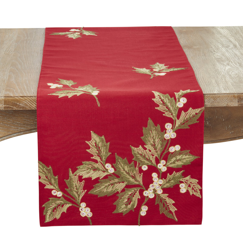 Chemin de table Evergreen, Rouge
