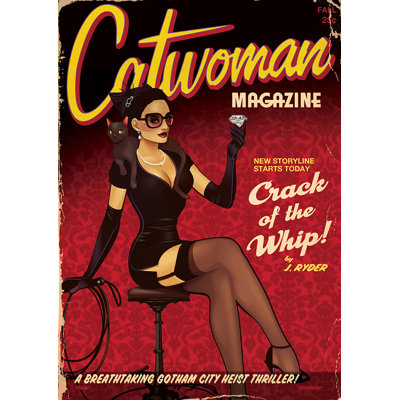 DC Comics Justice League 'Bombshell Catwoman Magazine' MightyPrint Wall Decor