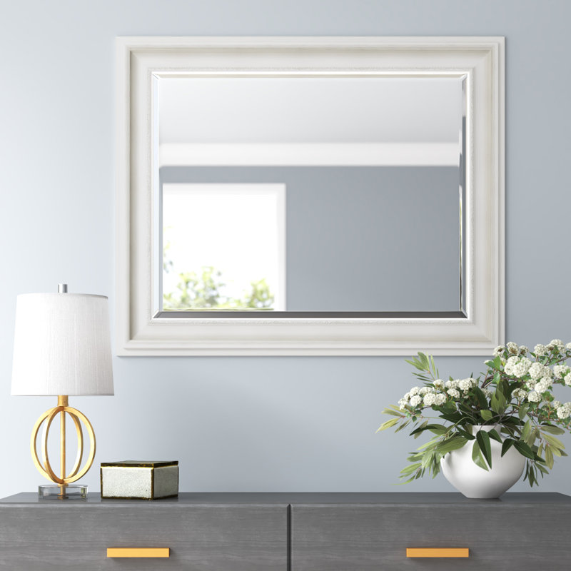 Miroir mural Warren, 35,5 po x 45,5 po, Blanc
