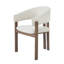 Linen Upholstered Metal Armchair in Beige-189642922-200066841