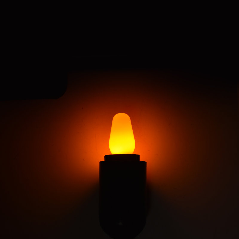 0.5 Watt, C7 LED, Non-Dimmable Light Bulb, Base, Orange