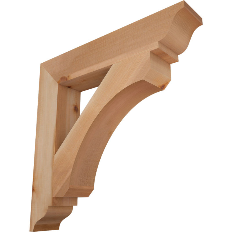 Support en bois rustique traditionnel BKTLEC01, Cèdre rouge de l'Ouest (lisse), H 22 po x l 3,5 po x P 22 po