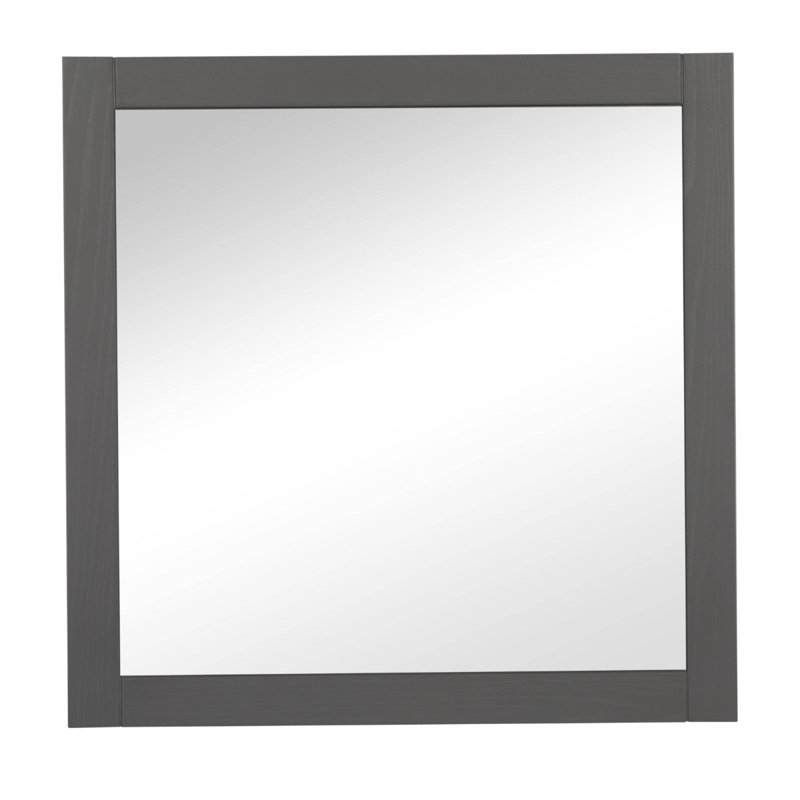 Miroir mural Lenelle, Gris mat