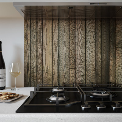 Shou Sugi Ban Aluminium Kitchen Splashback