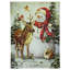 Bonhomme de neige illuminé et renne de Noël