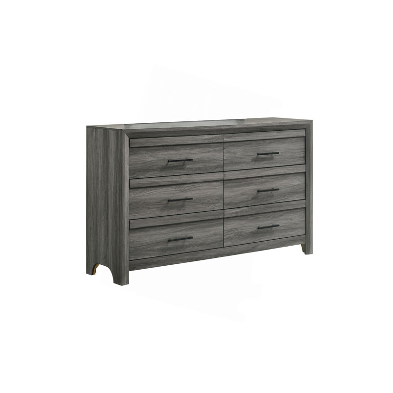 Commode à 6 tiroirs de style moderne en bois