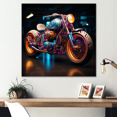 Pop Art Motor Cycle - Motorcycle Wall Decor