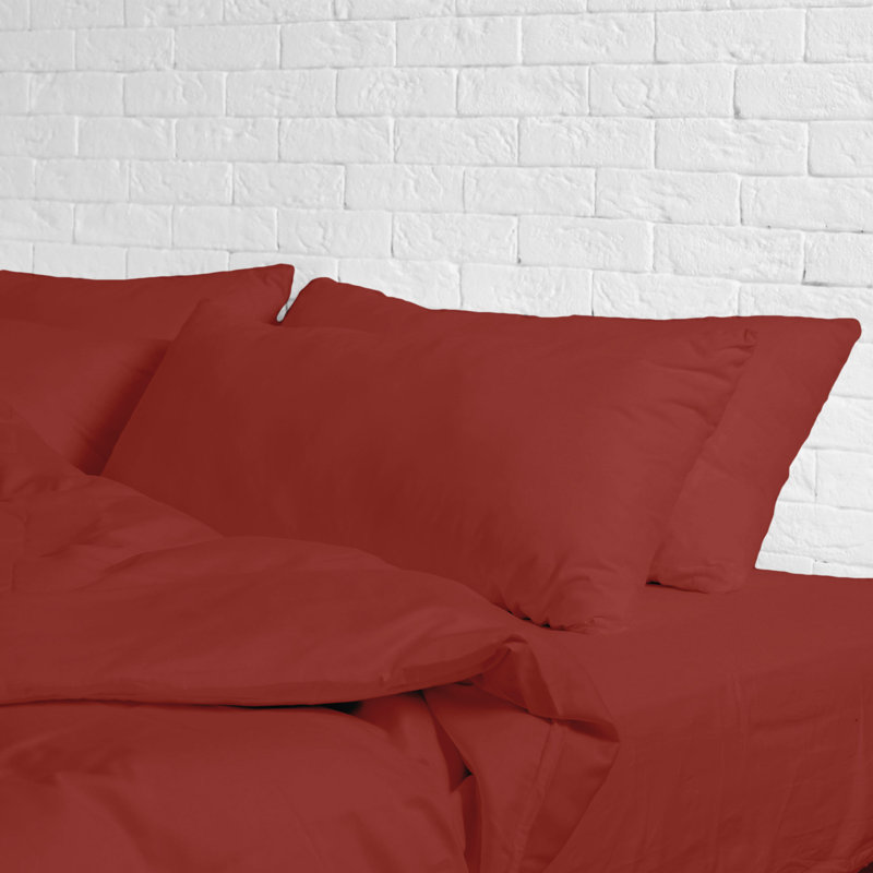 Ensemble de draps en micro-fibre, Bourgogne, Double