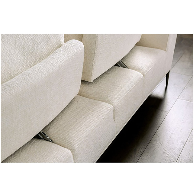 Perpetue Loveseat, Linen White Chenille