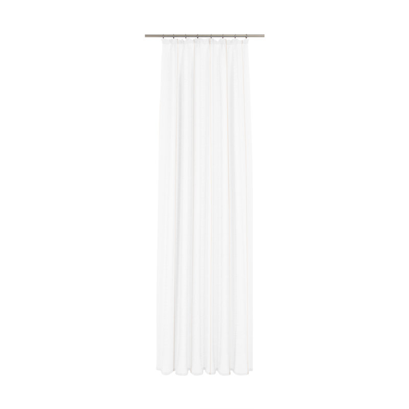 Canadice Semi Sheer Curtain, 600 W x 120 D cm, Terracotta/White