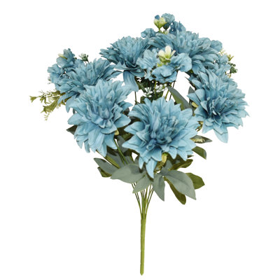 19" Faux Dahlia Bush - 11 Heads