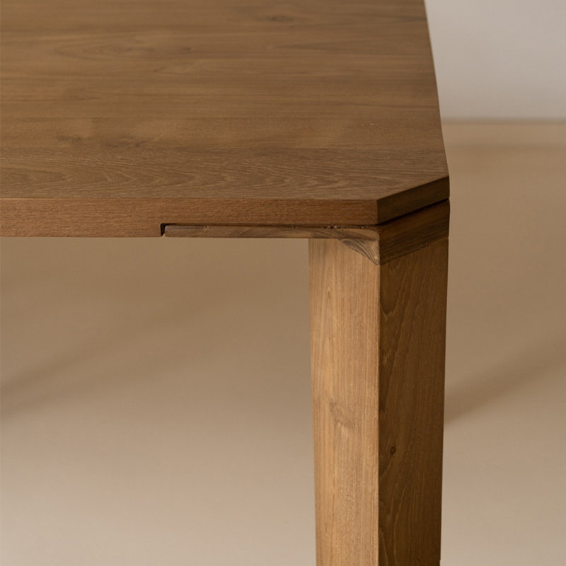 Table de salle à manger moderne et simple en bois massif, H 29,5 po x L 78,7 po x l 35,4 po