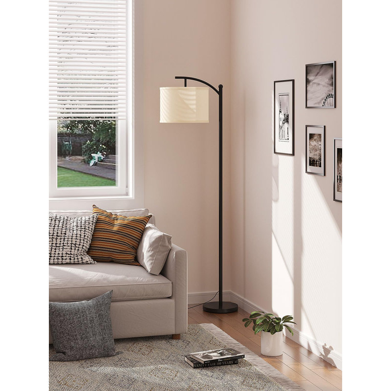 Clion Matte Traditional Floor Lamp, Gray/Black