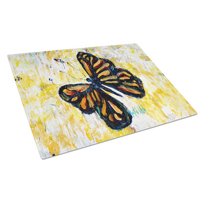 Butterfly Breeze Glass Cutting Board