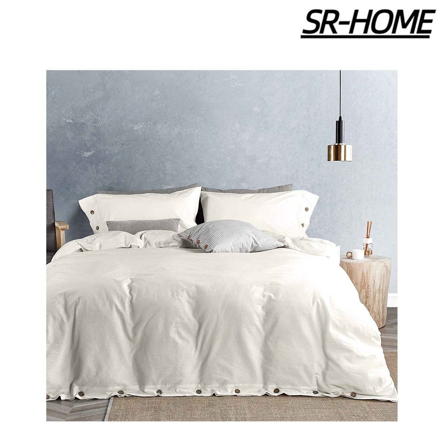 SR-HOME 100% Cotton Duvet Cover Set