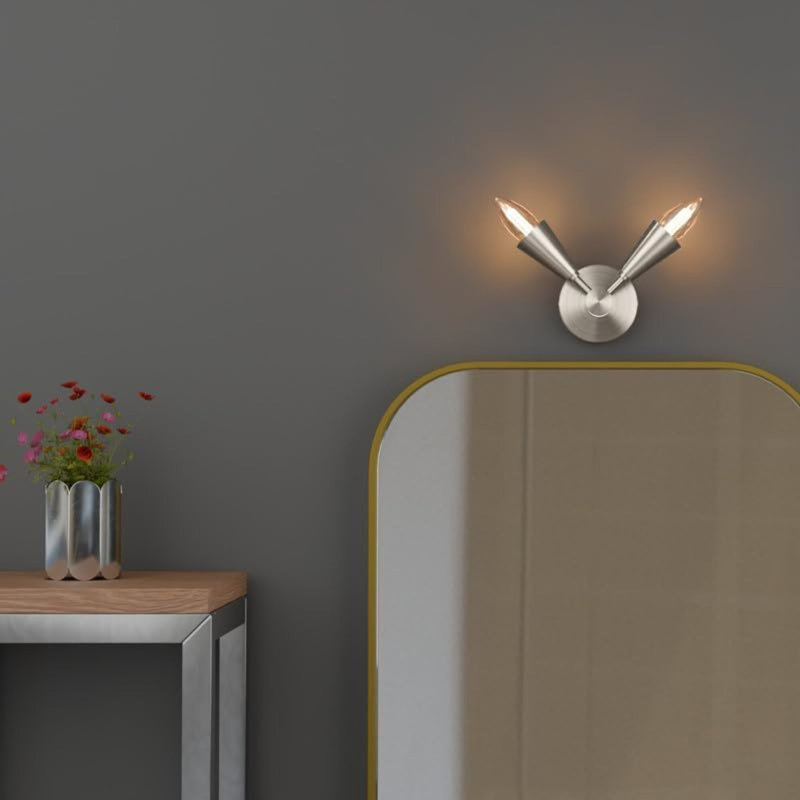 Bocchino Armed Sconce, Satin Nickel