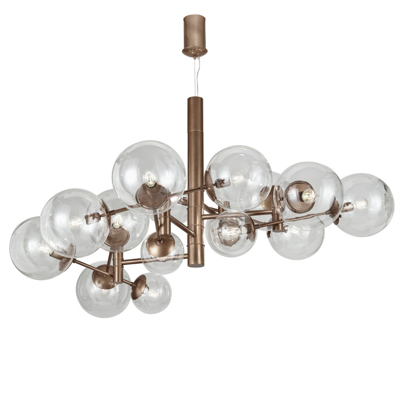 Lustre linéaire 16 lumières spoutnik modern Global, Noir