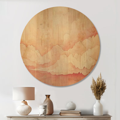 Nigelus II - Décoration murale ronde en bois Nature