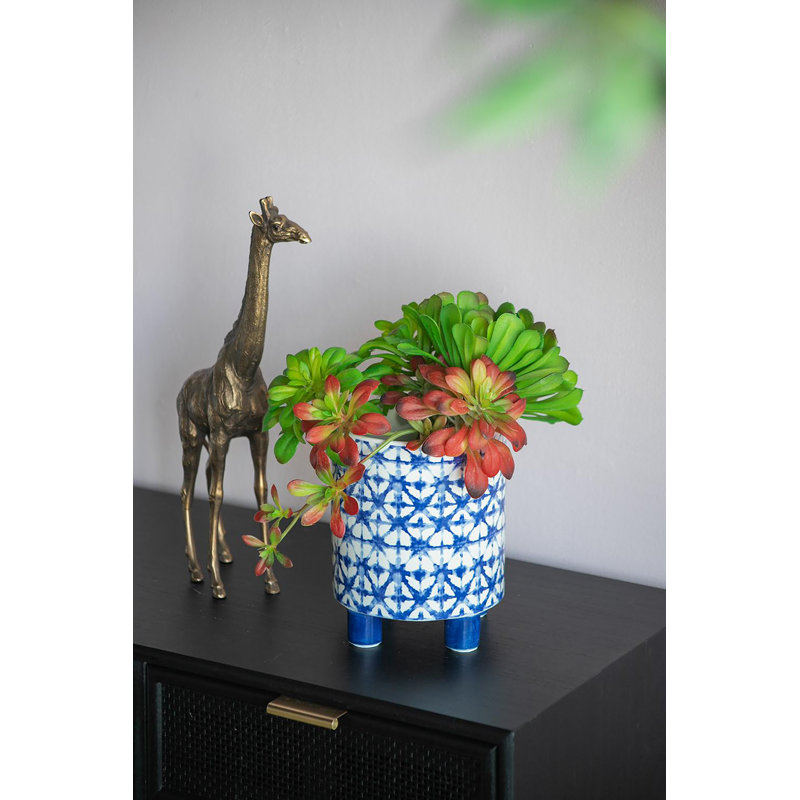Waynesville Ceramic Pot Planter, 8" H x 6.5" W x 6.5" D