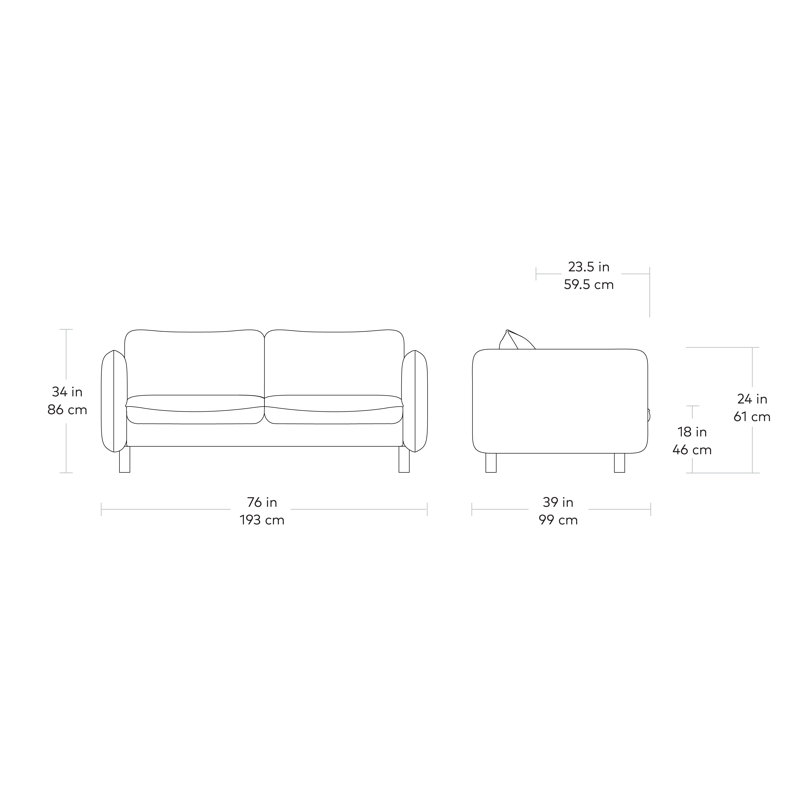 Rialto Sofa Bed, Dawson Rose