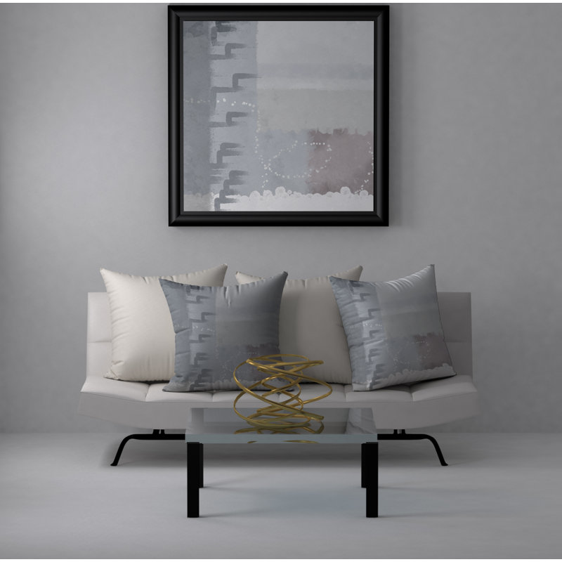 Abstract Reversible Throw Pillow, 24" x 24"
