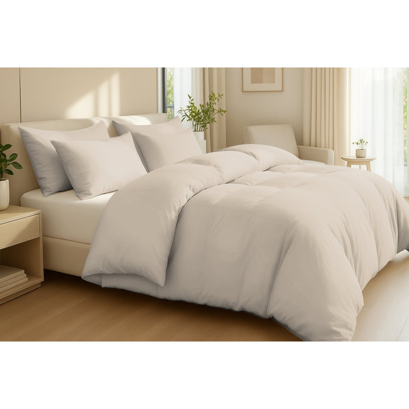 Microfiber No Pattern Duvet Cover Set, Double