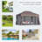 Outsunny 10' x 13' Outdoor Patio Gazebo Canopy Shelter with Netting and Curtains, Aluminum Frame, Garden, Lawn, Backyard, Deck, Coffee-87872829-87872828
