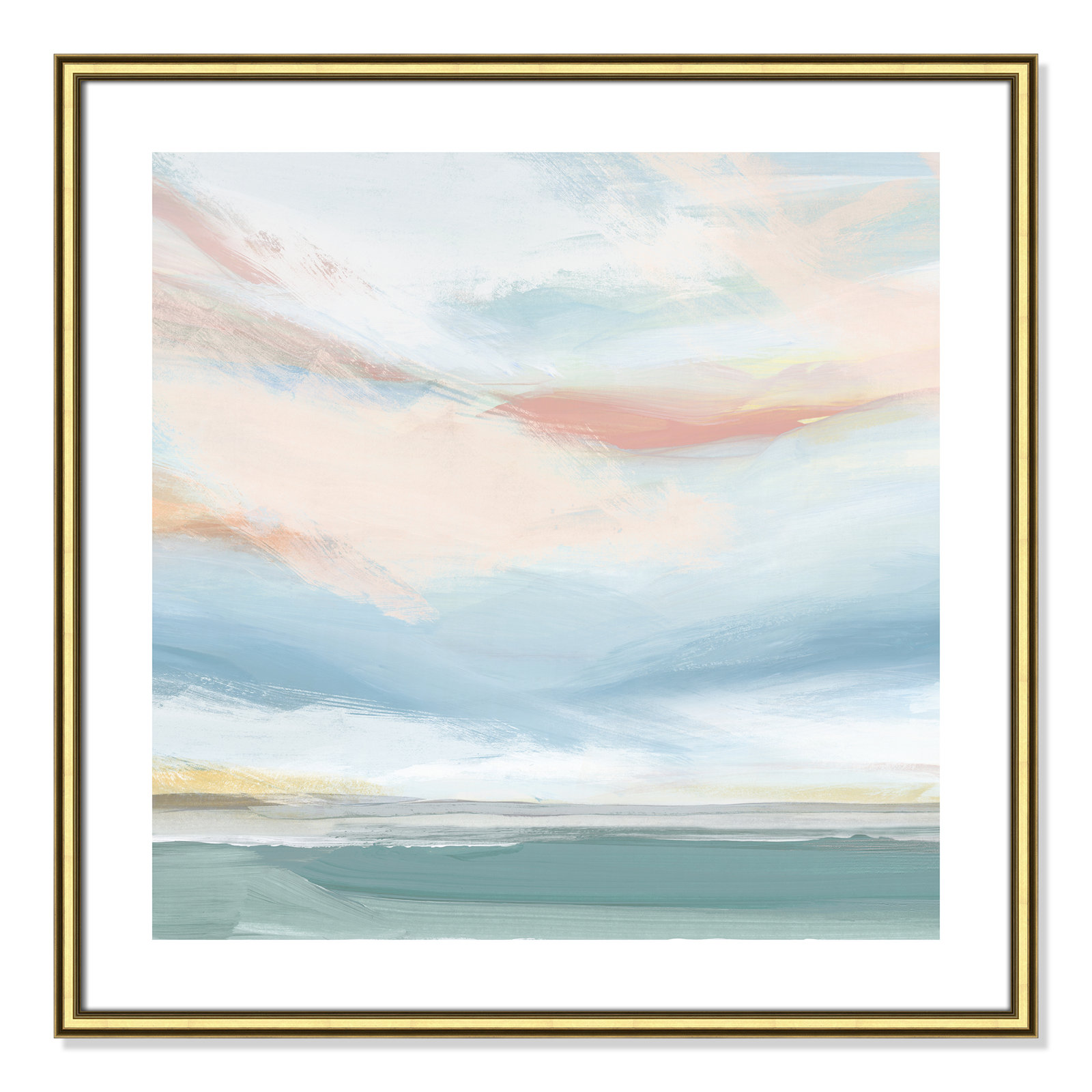 Delphi "Sweetness I" Painting by Isabelle Z, 28.75" H x 28.75" W x 0.88" D, Gold Framed Paper