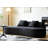 90" Curved Sofa With Throw Pillows-1730834685