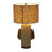 Neutral Textured 24" Unique Table Lamp, Ivory, Cylinder - 13" x 13" x 24"