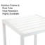 Table de bar d'extérieur pour 4 personnes Betty - Table de pub de patio blanche moderne avec structure en aluminium thermolaqué et plateau à lattes en résine de polyester - Balcon contemporain, table de salle à manger près de la piscine et d'extérieur - Table de bar blanche