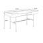 Bureaux rectangulaires brun + noir + argent massif + verre + acier inoxydable-107401078