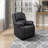 Modern Reclining Chair Dark Brown Faux Leather Upholstery Pillowtop Arms Solid Wood Frame 1Pc Living Room Furniture