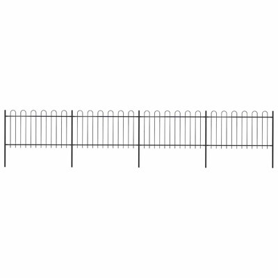Fidela Black Metal Fence Panels Included
