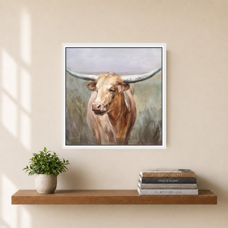 «Big Sky Longhorn» par Danhui Nai, impression sur toile, H 34 po x l 34 po
