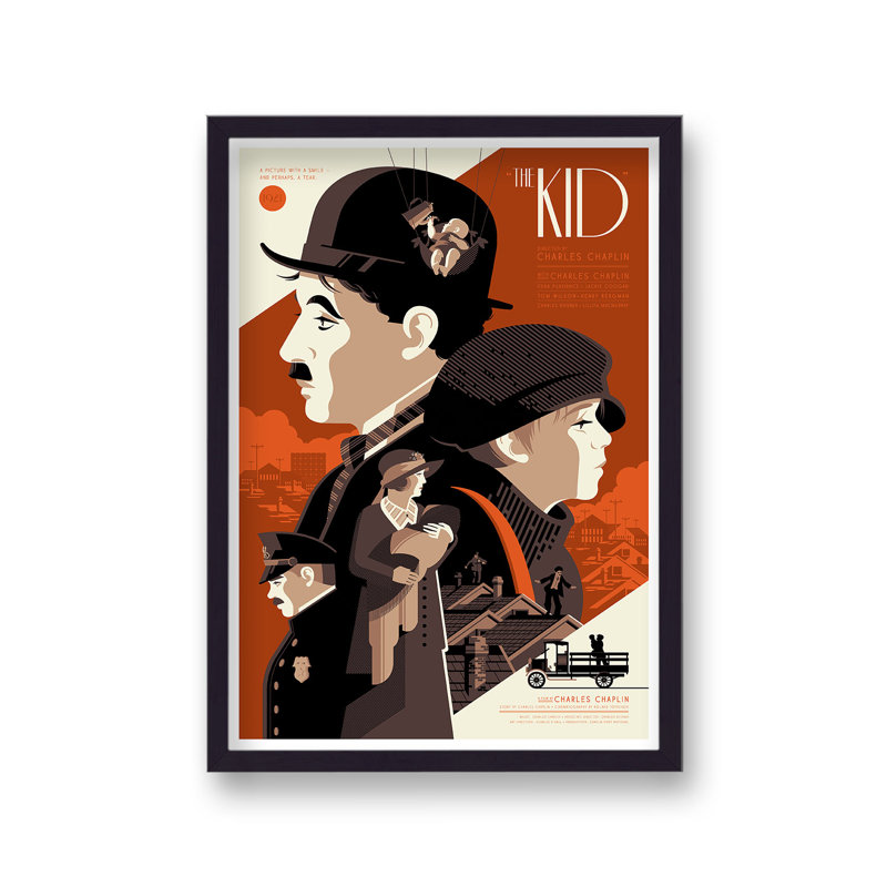Charlie Chaplin The Kid Reimagined Movie - Single Picture Frame Print