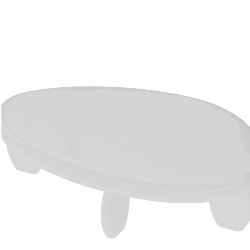 Table basse moderne 46 po x 29 po x 12 po - blanc ultrabrillant, Blanc