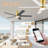 5-Blade Smart Flush Mount Ceiling Fan with Lights Remote, Voice WIFI Alexa App Control, Quiet DC Motor-1710489633-1710489632