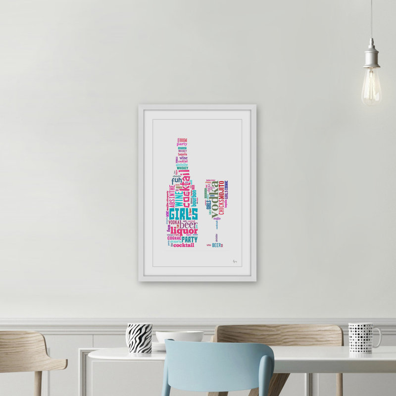 « poussins boissons », reproduction d’art encadrée, H 18 po x l 12 po x P 1,5 po