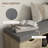 Entryway Shoe Bench with Storage Drawer Open Shelf Pocket Grey