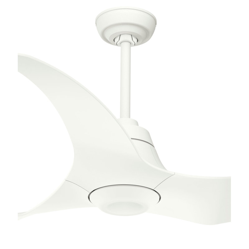 Porcelain White 60" Arwen 3-Blade Ceiling Fan with LED Light and Remote