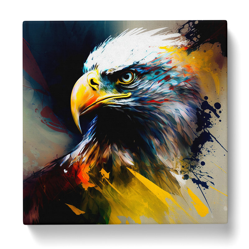 Eagle Abstract Expressionism No.1 - Wrapped Canvas, 35cm H x 35cm W x 3cm D