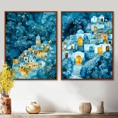 «Mexico Village at Night I», impression d'art mural, 2 personnes