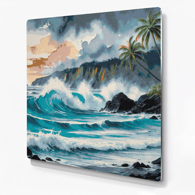 Cities Maui Hawaii Brown Metal Wall Art