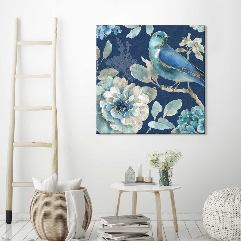«Indigold XXIII», reproduction de peinture à l'aquarelle, H 18 po x l 18 po x P 1 po, Toile tendue
