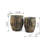 S/2 Iron Flower Pot L:13x13x14.5'' S:11x11x13.5''