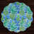 Vida Pineapples & Palms Reversible Round Placemats (Blue & Green)
