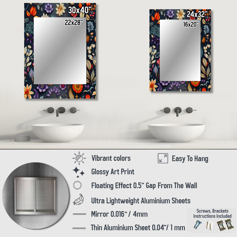 Veras - Traditional Wall Mirror, 32 po x 24 po