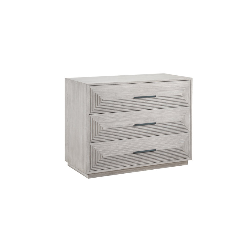 Commode 3 tiroirs Bilbrook, Gris patiné
