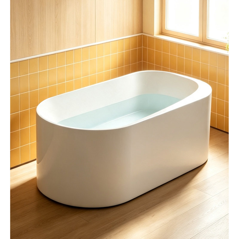 Baignoires et bains à remous à rétention de chaleur, baignoire moderne en résine solide de 160 cm (63 po) pour la maison